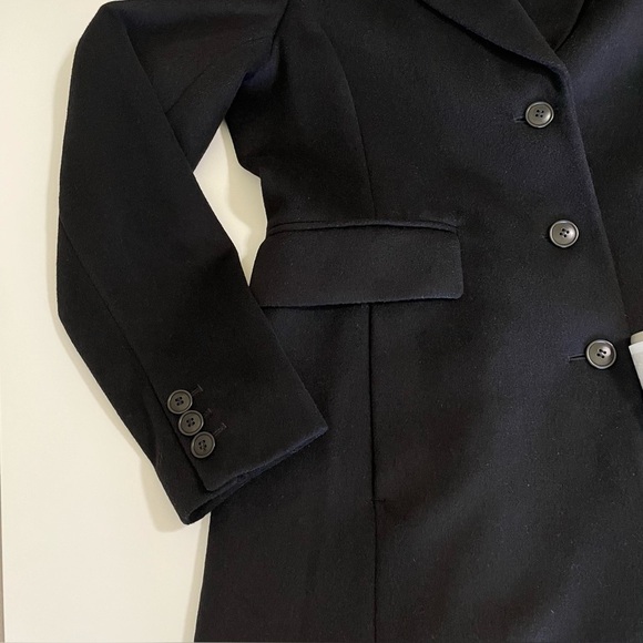 NWT Kristen Blake Walking Coat Wool Blend Notch Lapel Single Breasted Black 8 - Picture 14 of 16